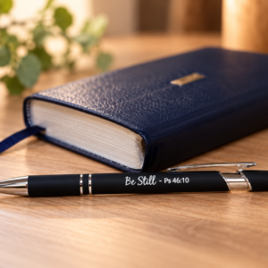 Soft Touch Pen with Stylus – “Be Still"