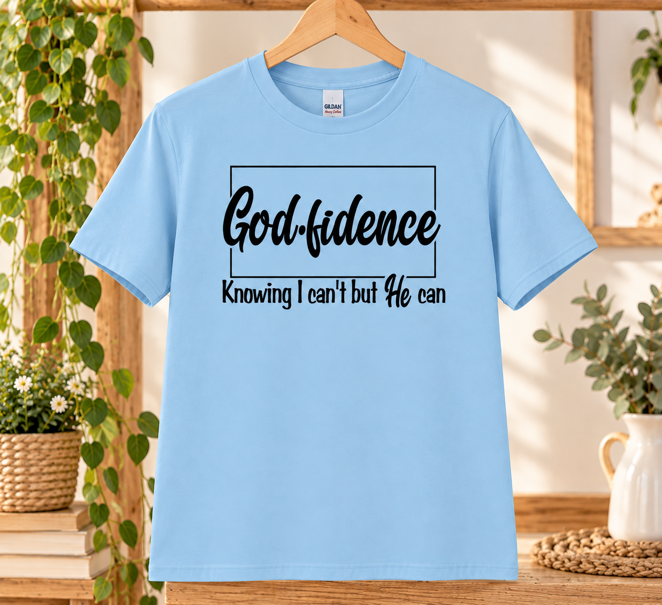 "God·fidence - Knowing I Can’t But He Can" T-Shirt
