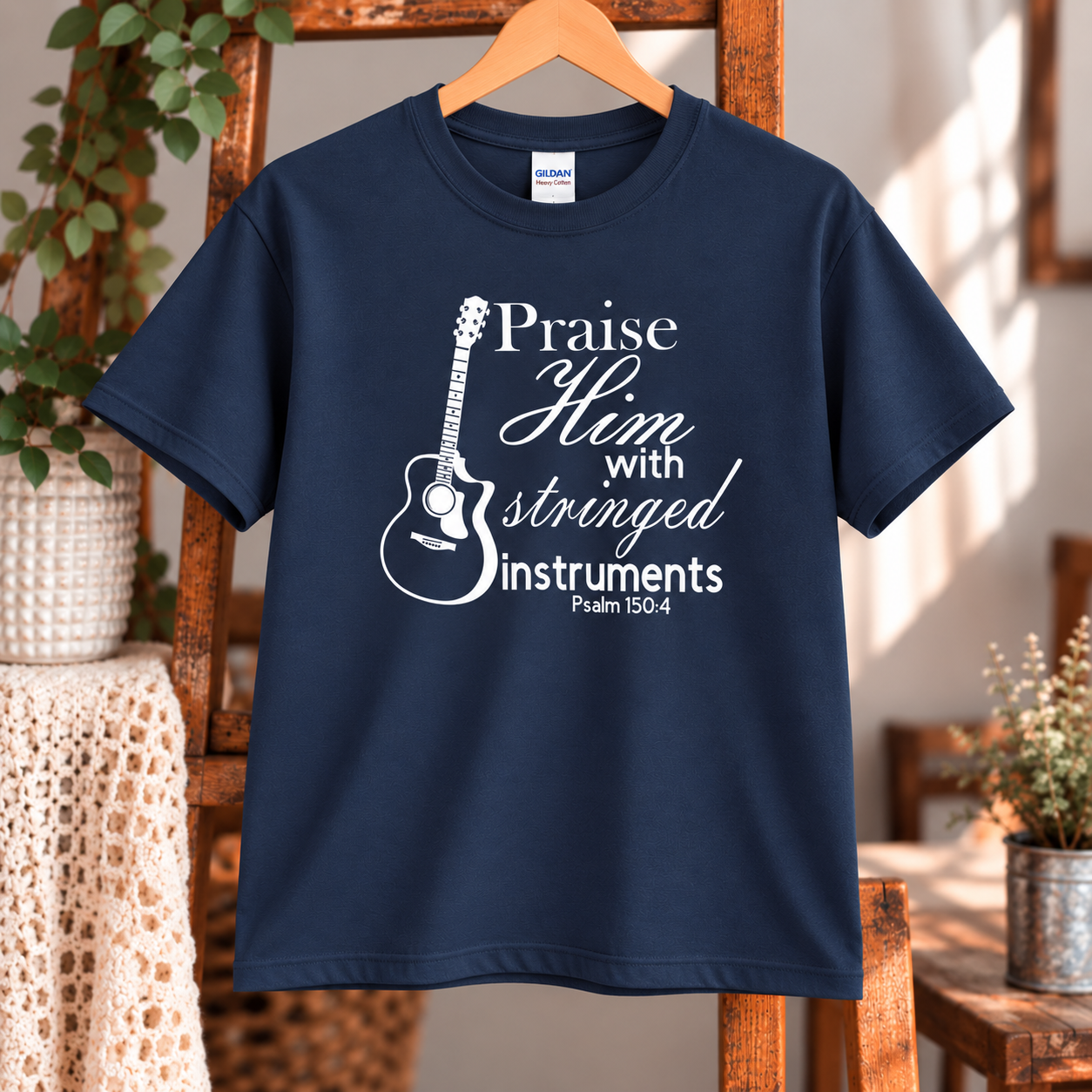"Praise Him with Stringed Instruments - Psalm 150:4" T-Shirt