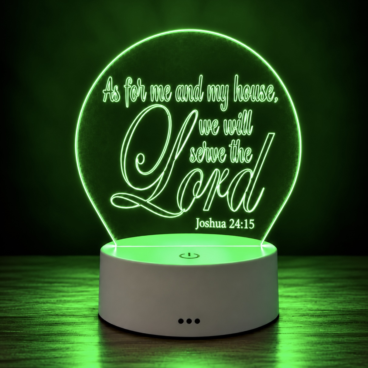 "As for me and my house" LED Acrylic Lamp