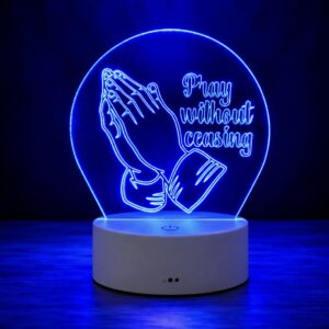 "Pray Without Ceasing" LED Acrylic Lamp
