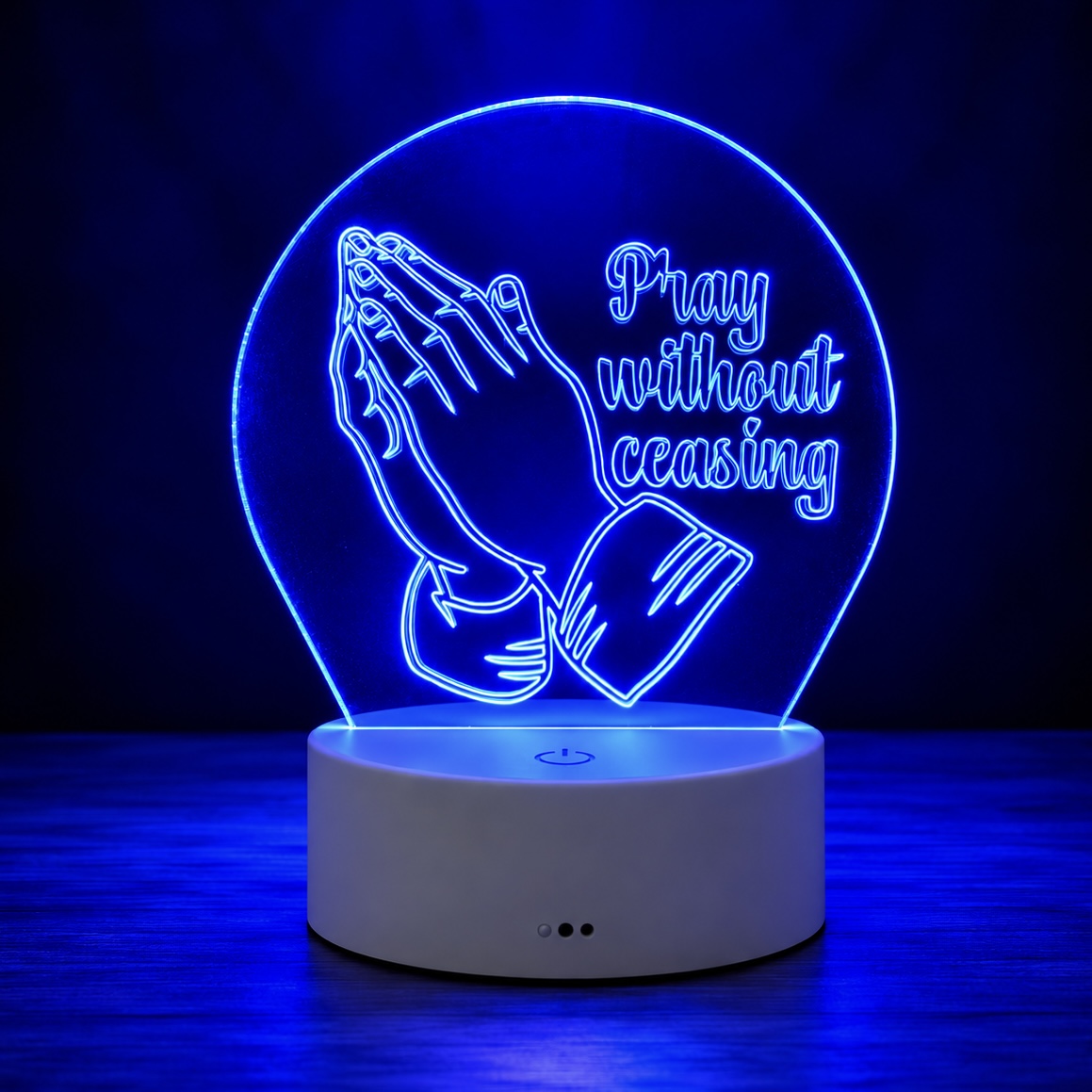 "Pray Without Ceasing" LED Acrylic Lamp