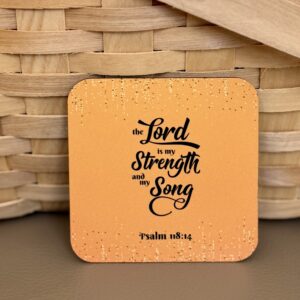 “The Lord Is My Strength and My Song” Square Magnet