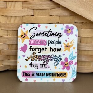 “Amazing People” Inspirational Square Magnet