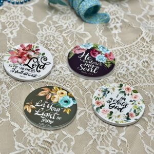 “Guidance, Restoration, Light and Faith” Ceramic Coasters - Set of 4