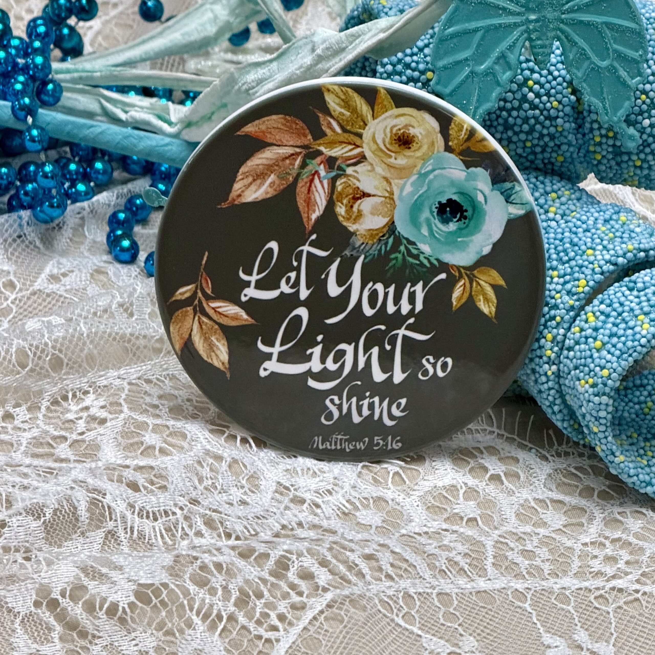 “Guidance, Restoration, Light and Faith” Ceramic Coasters - Set of 4 - Image 4