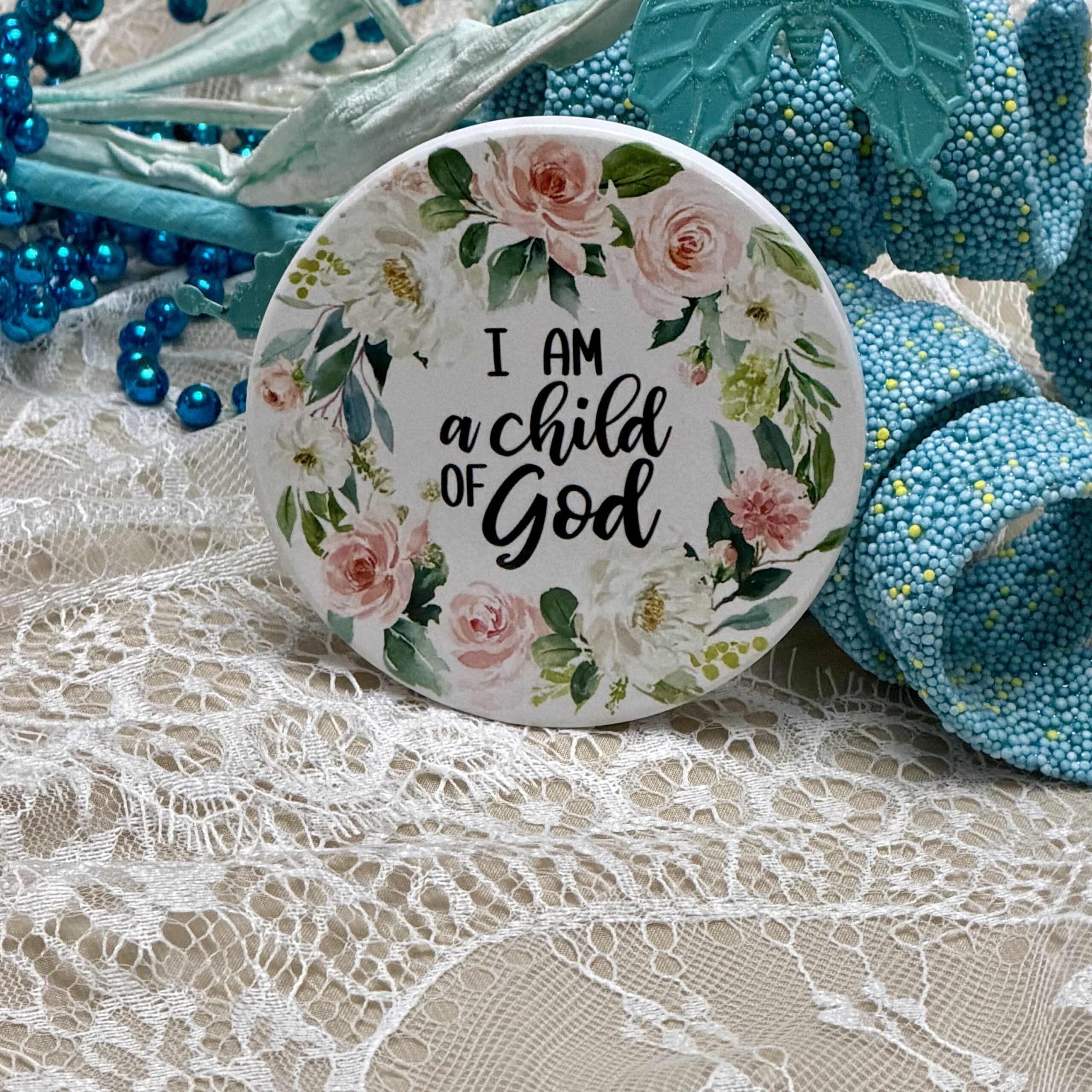 “Guidance, Restoration, Light and Faith” Ceramic Coasters - Set of 4 - Image 5