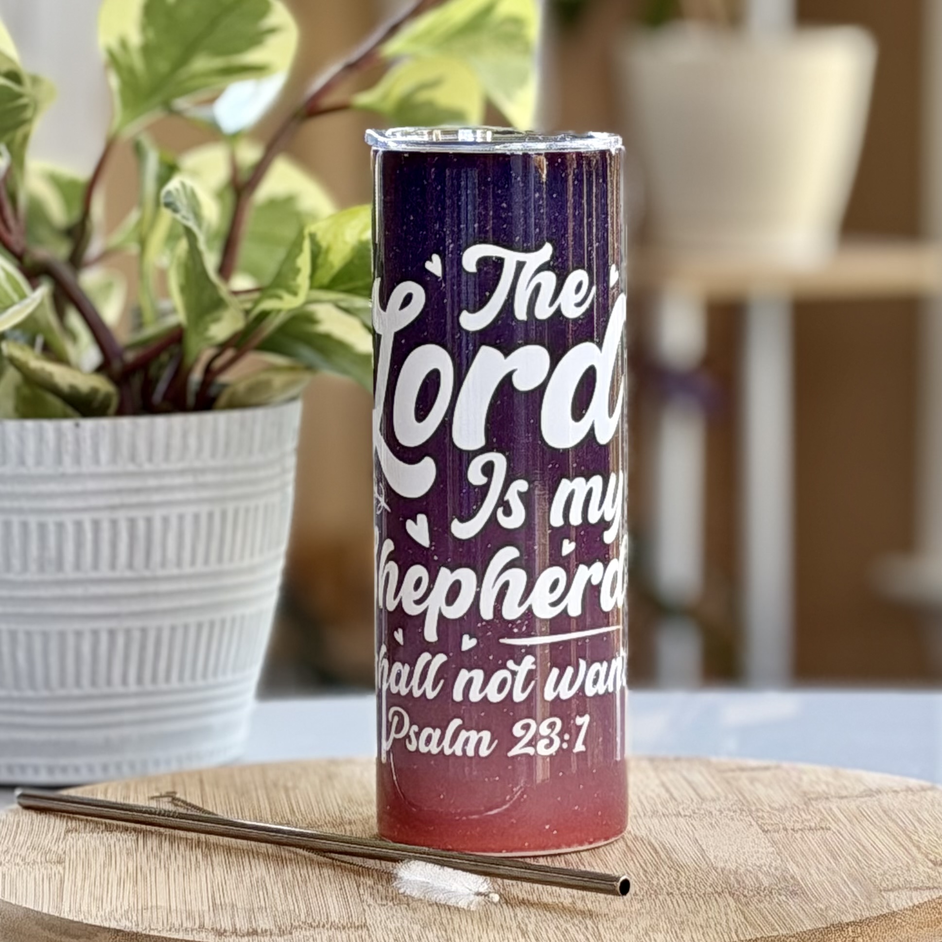 "The Lord Is My Shepherd" Tumbler