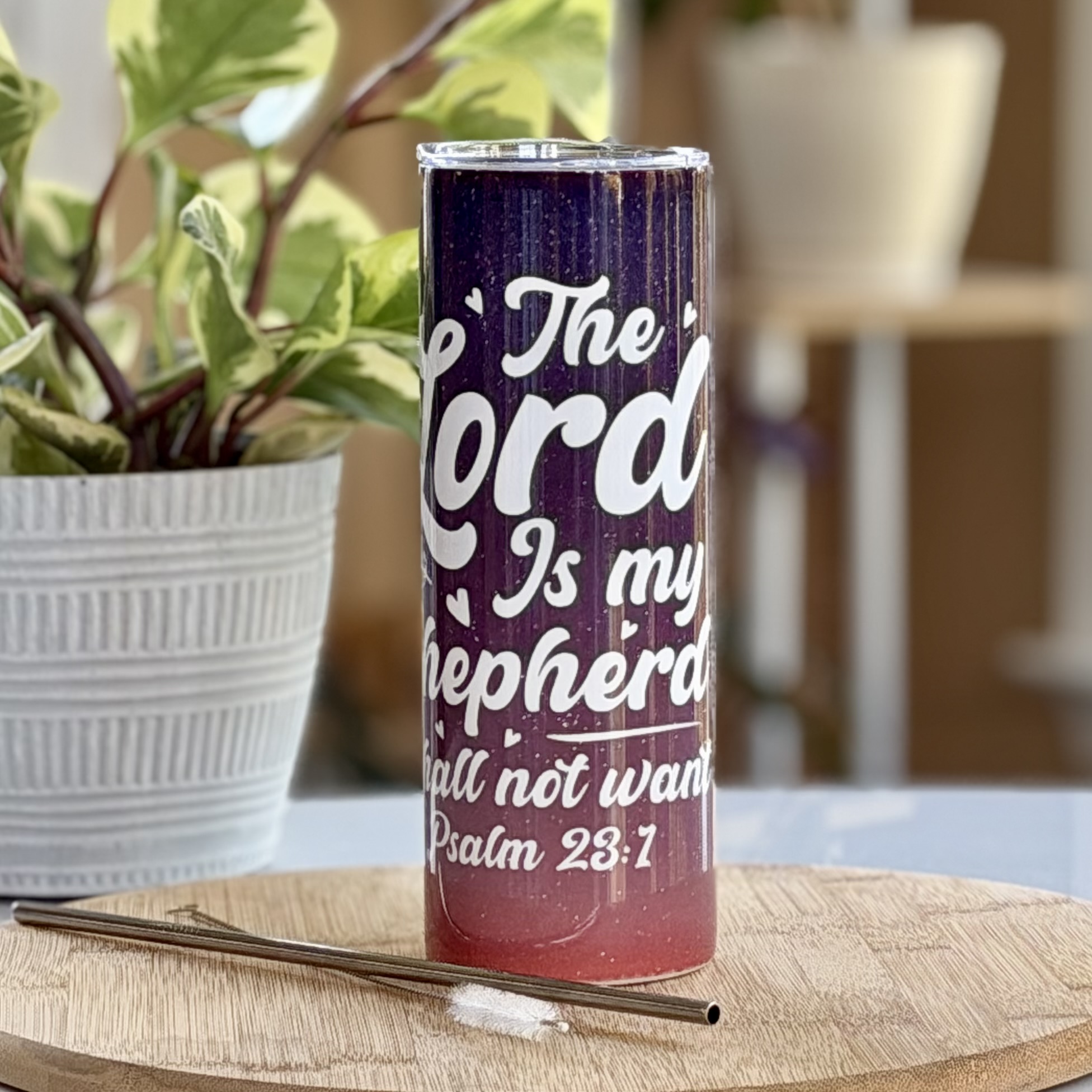 "The Lord Is My Shepherd" Tumbler - Image 5