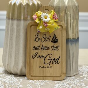 “Be Still and Know That I Am God” Rectangle Mini Charcuterie Board