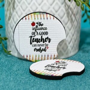 "The Influence of a Good Teacher" Neoprene Car Coasters - Set of 2