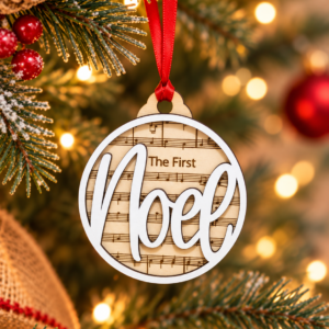 "The First Noel" Double-Layer Basswood Christmas Ornament