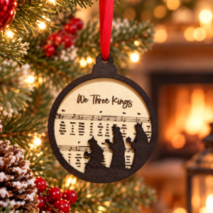 "We Three Kings" Double-Layer Basswood Christmas Ornament